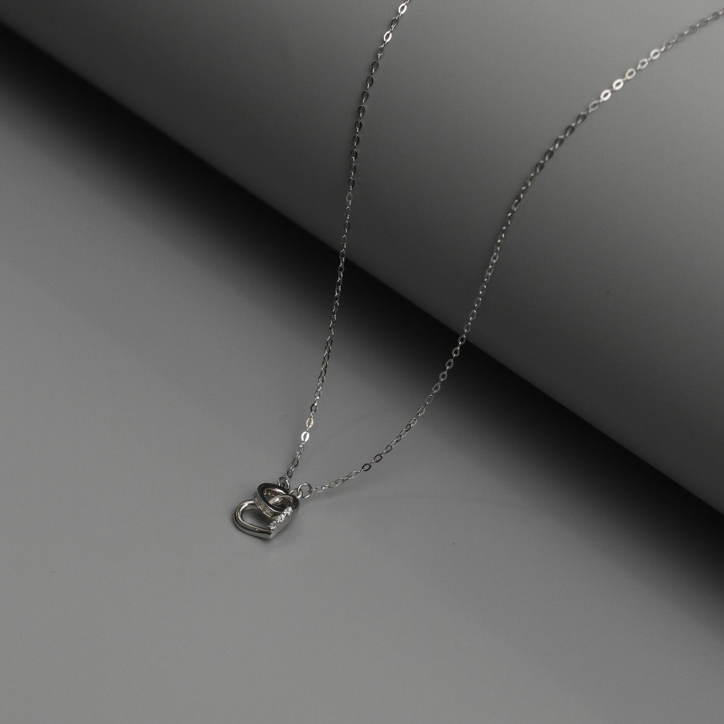 ELARION S925 Silver Tangled Heart Chain Necklace for Women