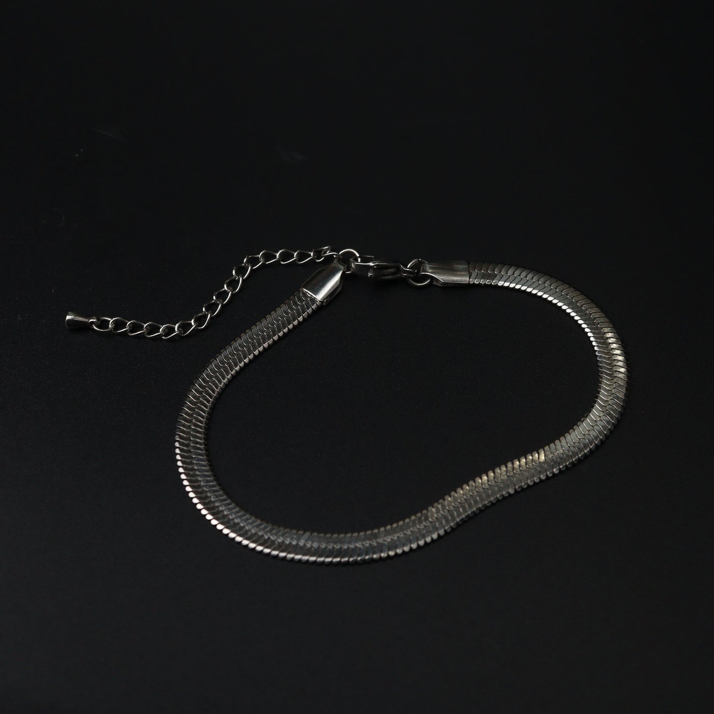 Men Jewelry ZEKE Silver Flat Bracelet Fashion For Men's