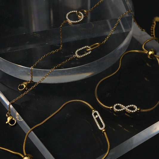 HBElaganza Collection Sets of Chain Pendant Necklace, Bracelet, And Earrings Women's