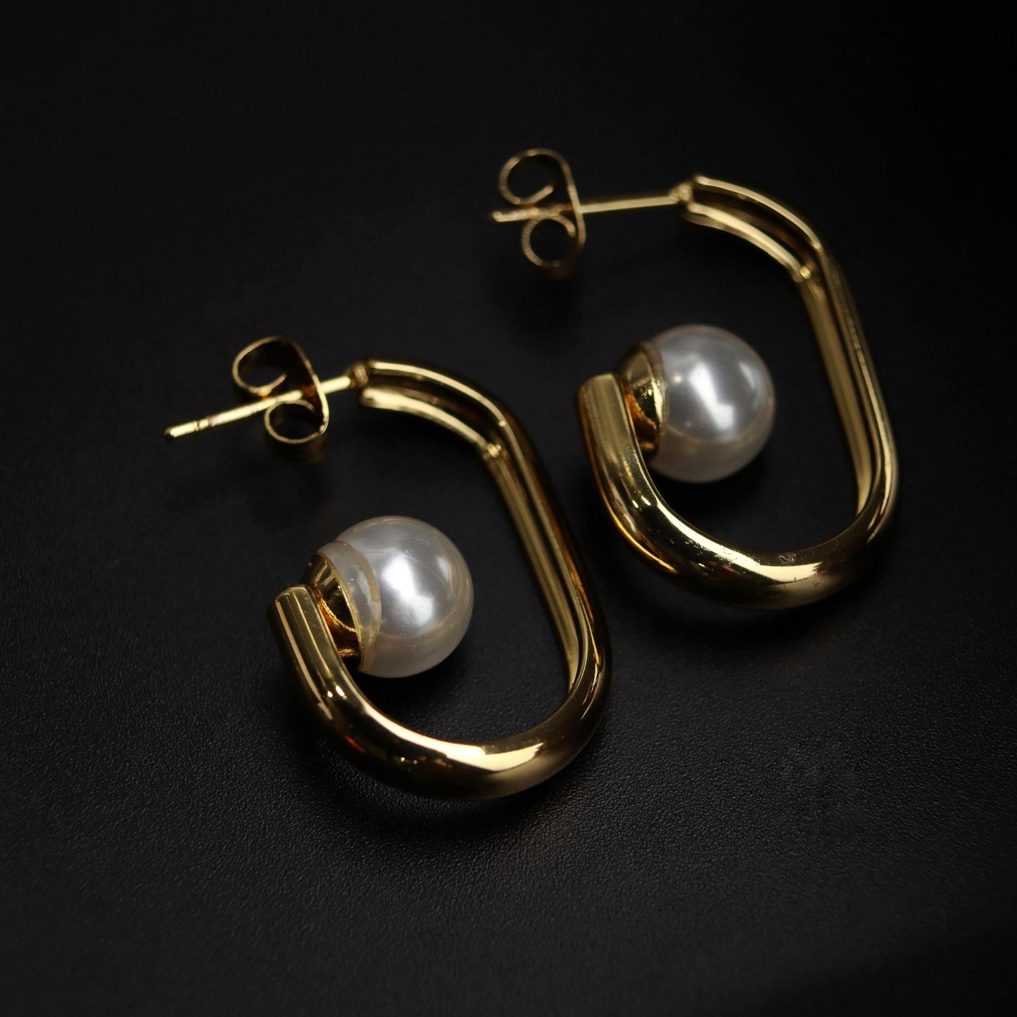 OSLOB Synthetic P Big J Hoop Earrings For Women's
