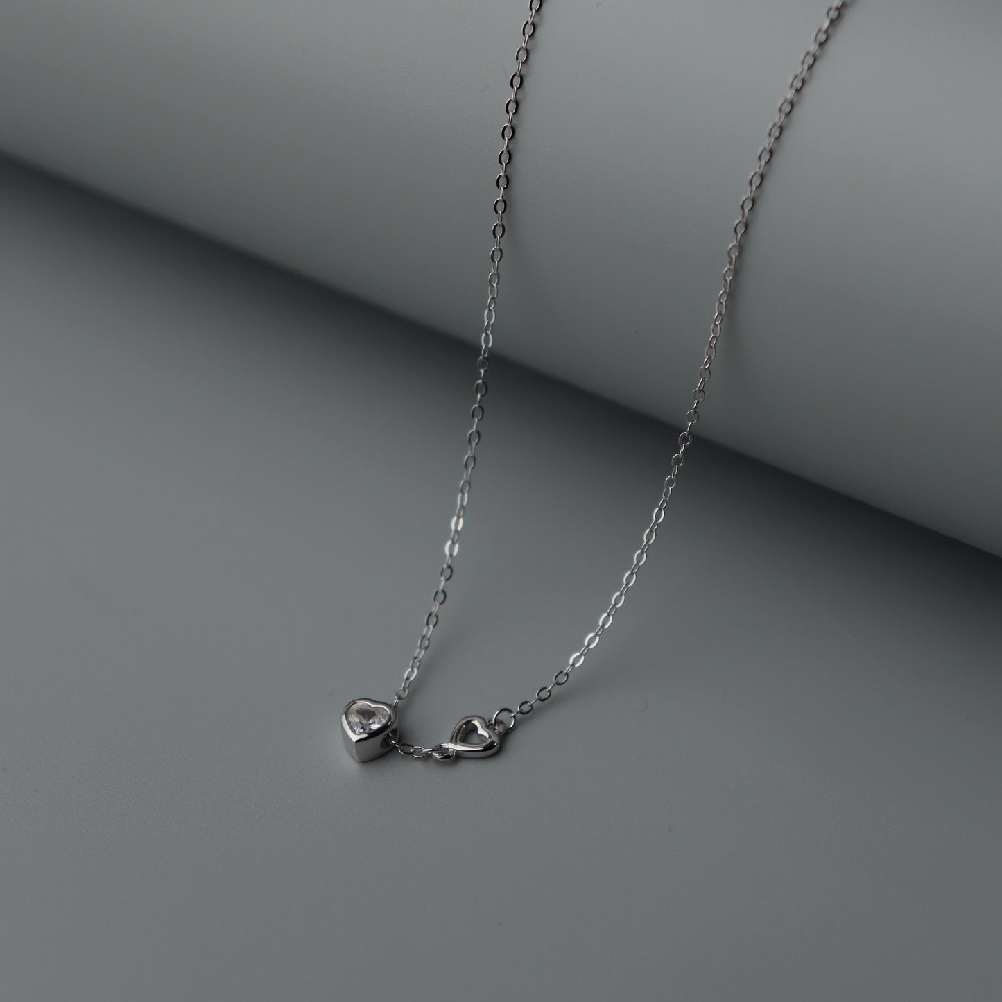 CAMI S925 Silver Heart Tangled Pendant Chain Necklace SN00030