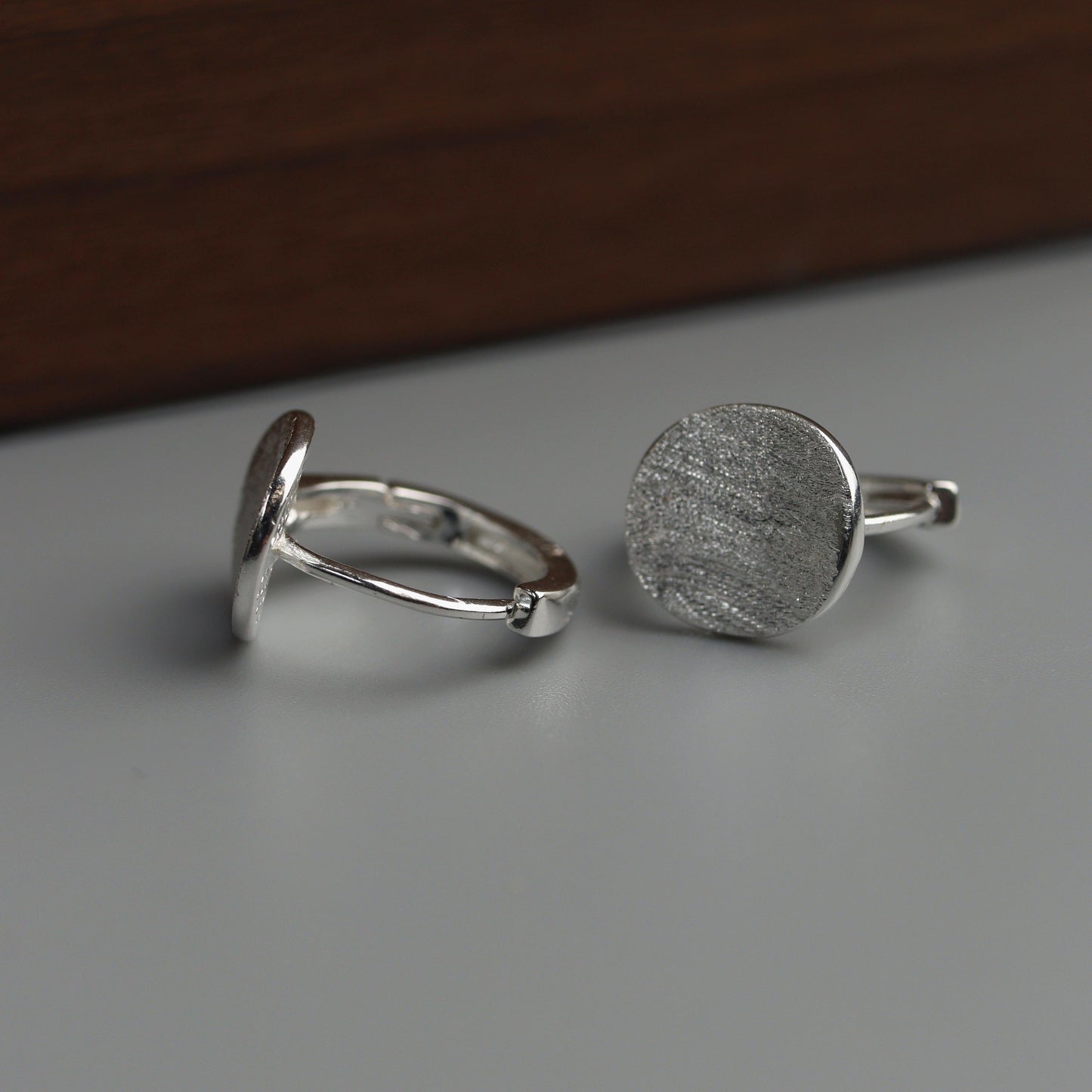DANIA S925 Silver Disc Round Clip Earrings