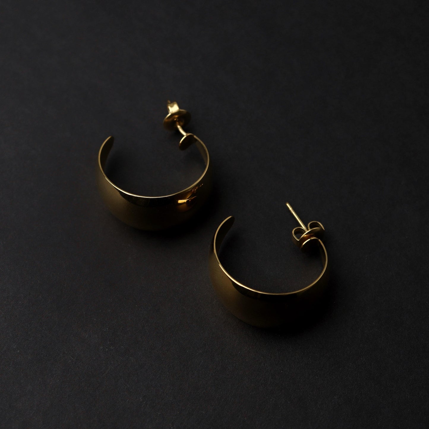 AMOS Classi C Big Half Hoop Earrings For Women's