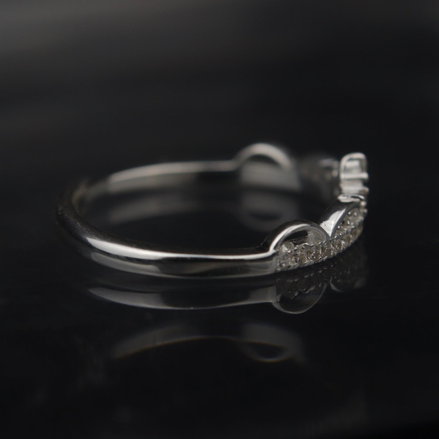 TRACE S925 Silver Crown Adjustable Ring for Women