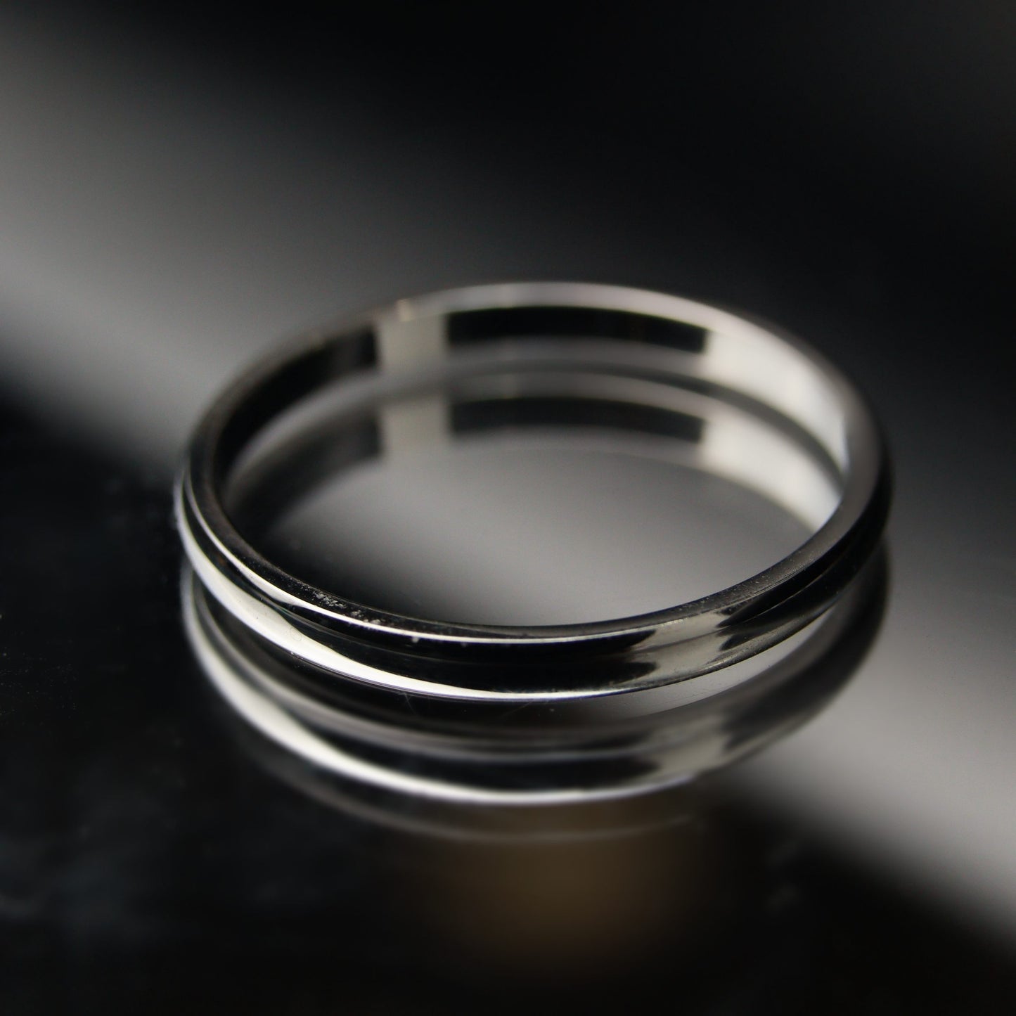 Men Jewelry LAZREN Silver Thin Plain Ring Fashion For Men's