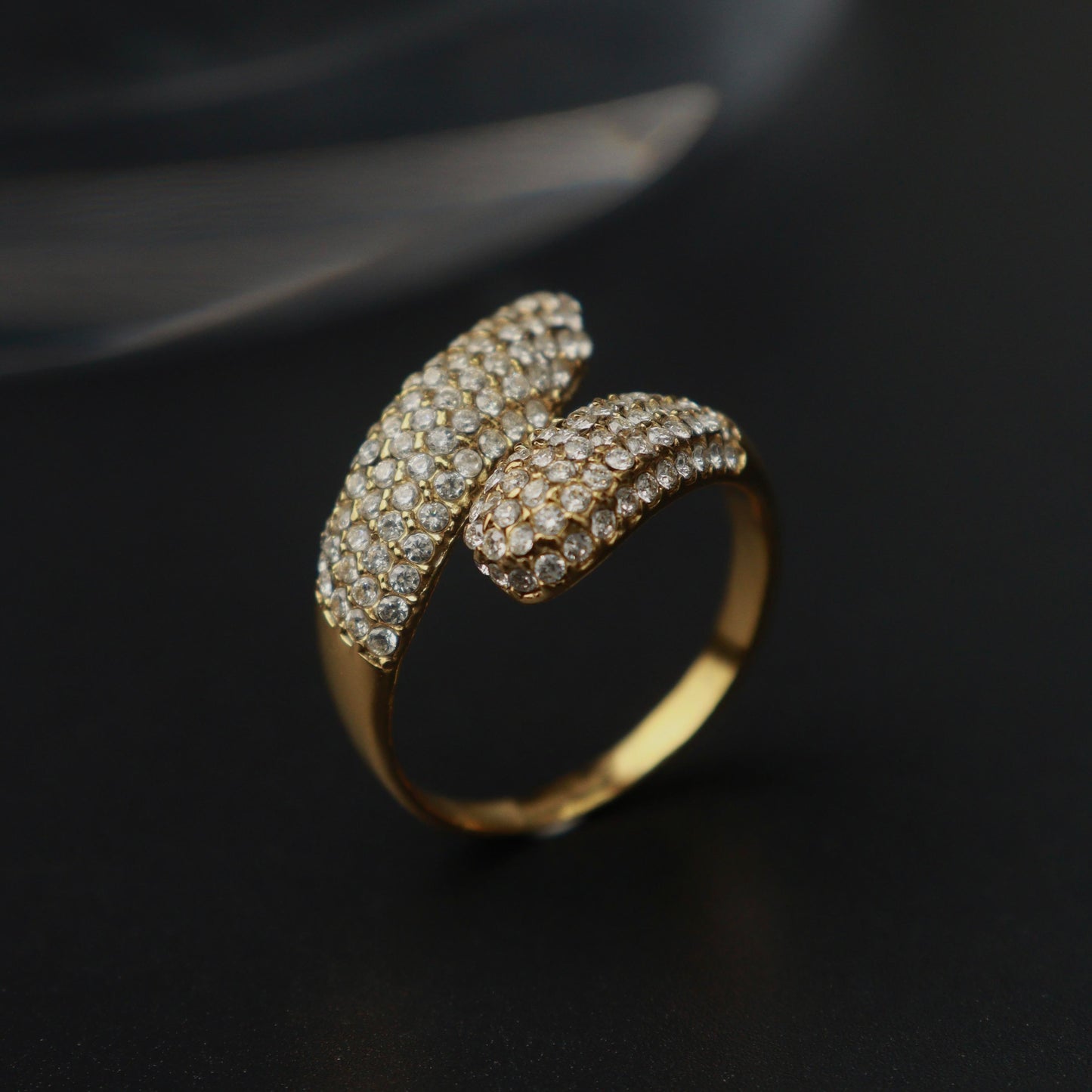 HB Jewelry KAILA Embedded Wrap Adjustable Ring for Women