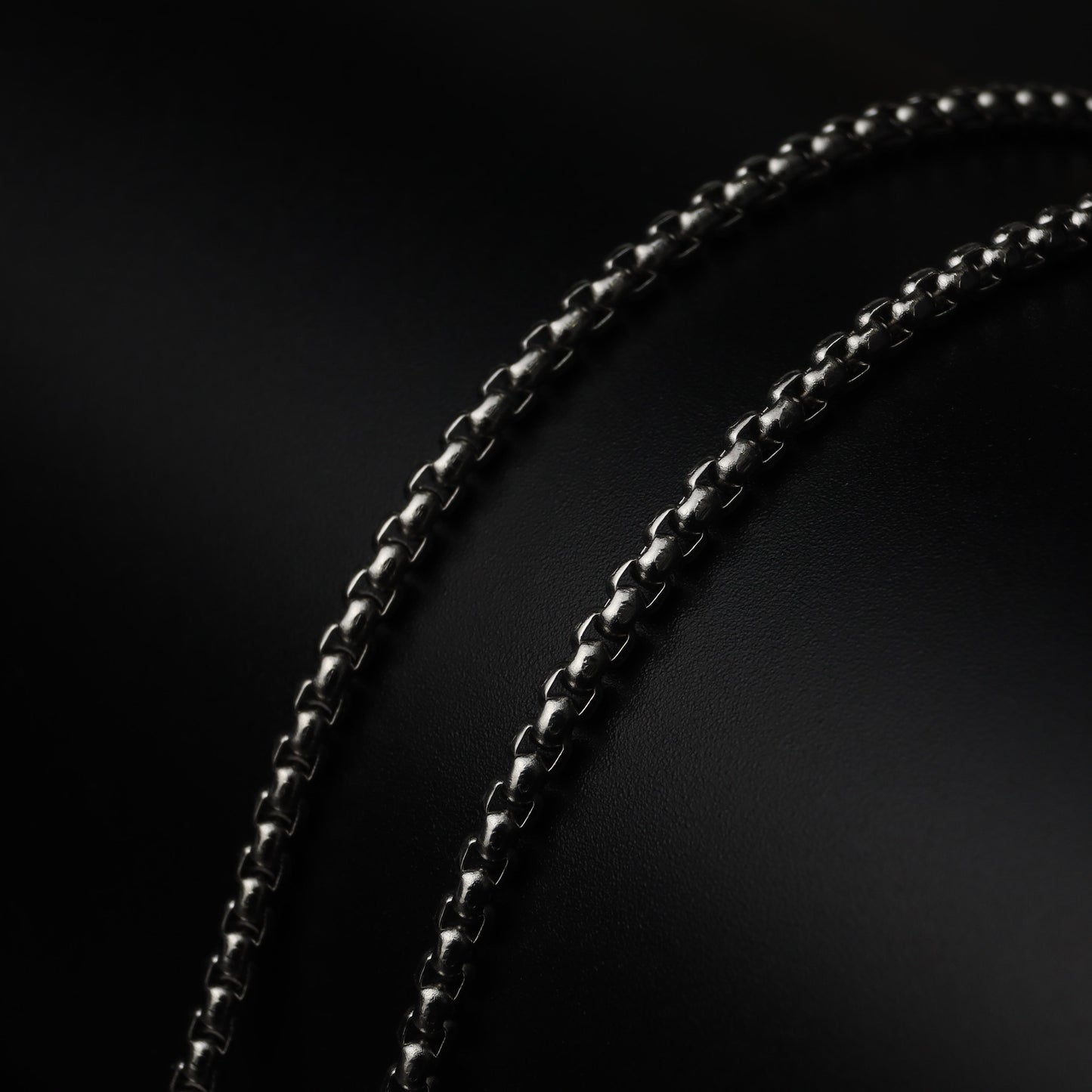 HB Men Jewelry ROGER Silver Rectangle Pendant Chain Necklace For Men's