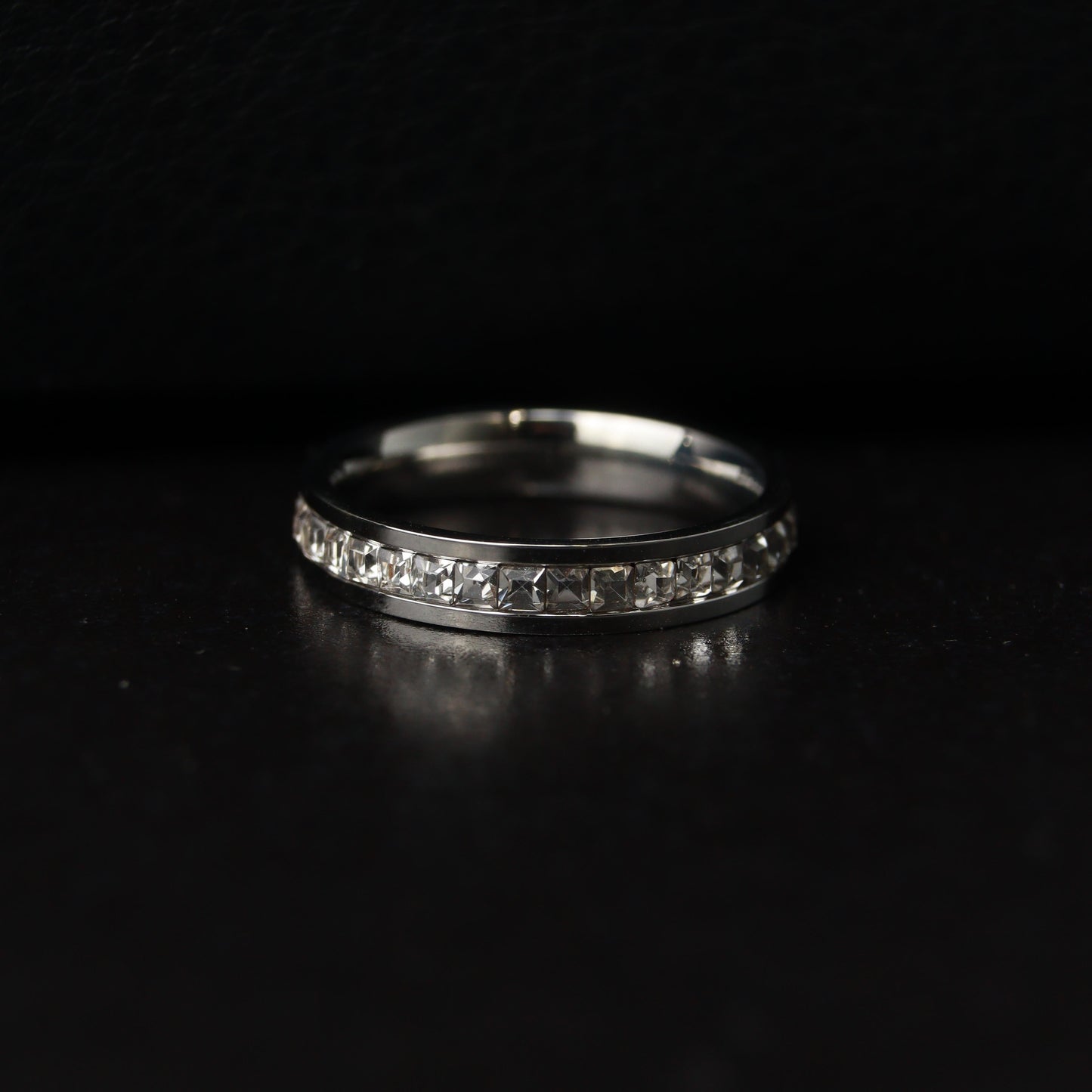 Men Jewelry ELLE Silver Full Embedded Ring Fashion For Men's