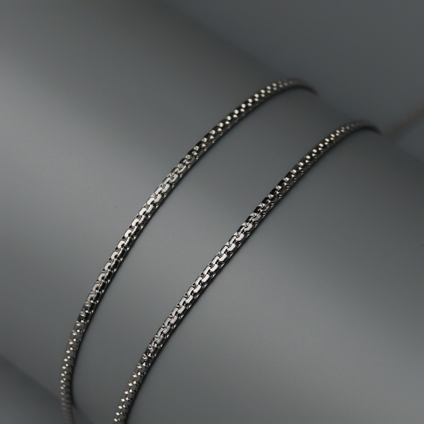 Men Jewelry FLETCHER Silver Thin Flat Chain Necklace Fashion For Men's