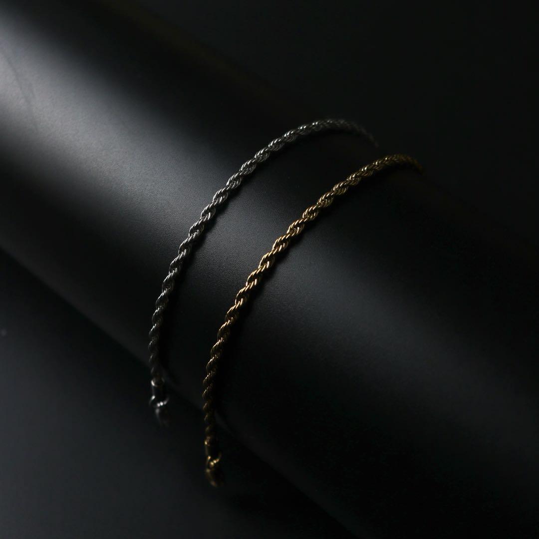 Men Jewelry ROLAND Gld/Silver Twisted Rope Bracelet Fashion For Men's