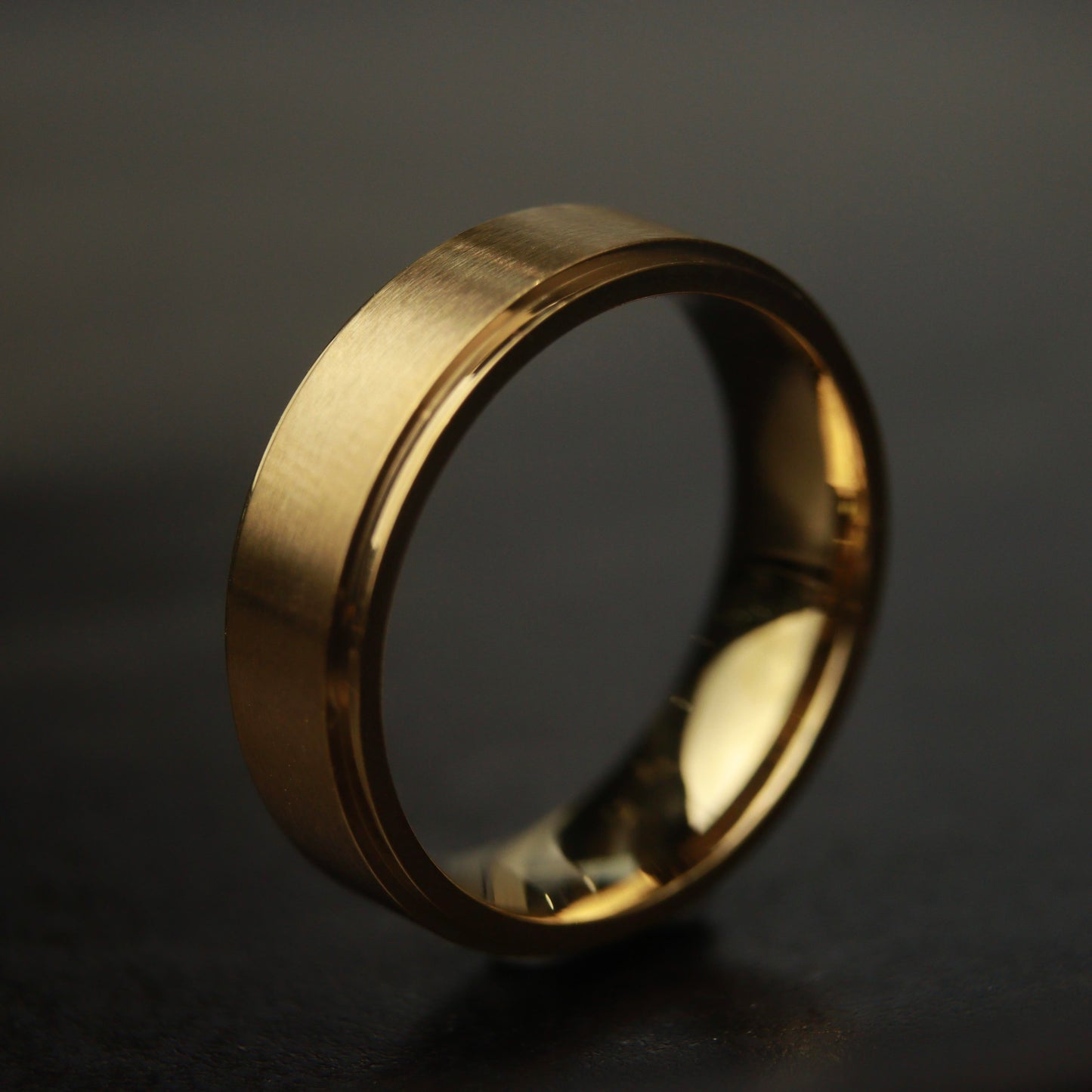 HB Men Jewelry WALTER 6mm Wide Inlay Blank Plain Ring Fashion For Men's