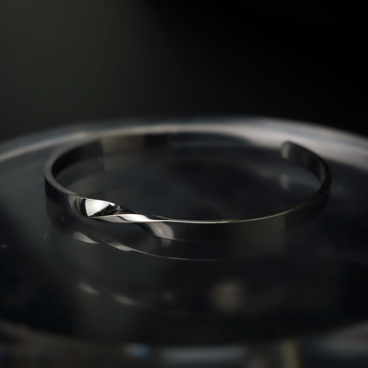 Men Jewelry JACK Silver Twisted Middle Open Bangle Fashion For Men's