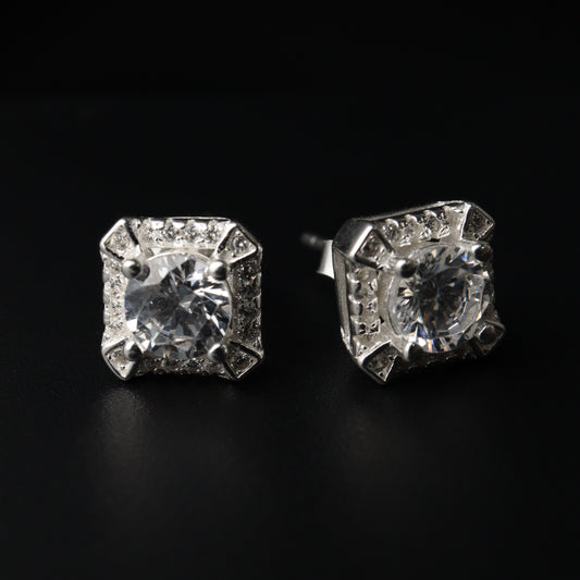 S925 Silver Square Stud