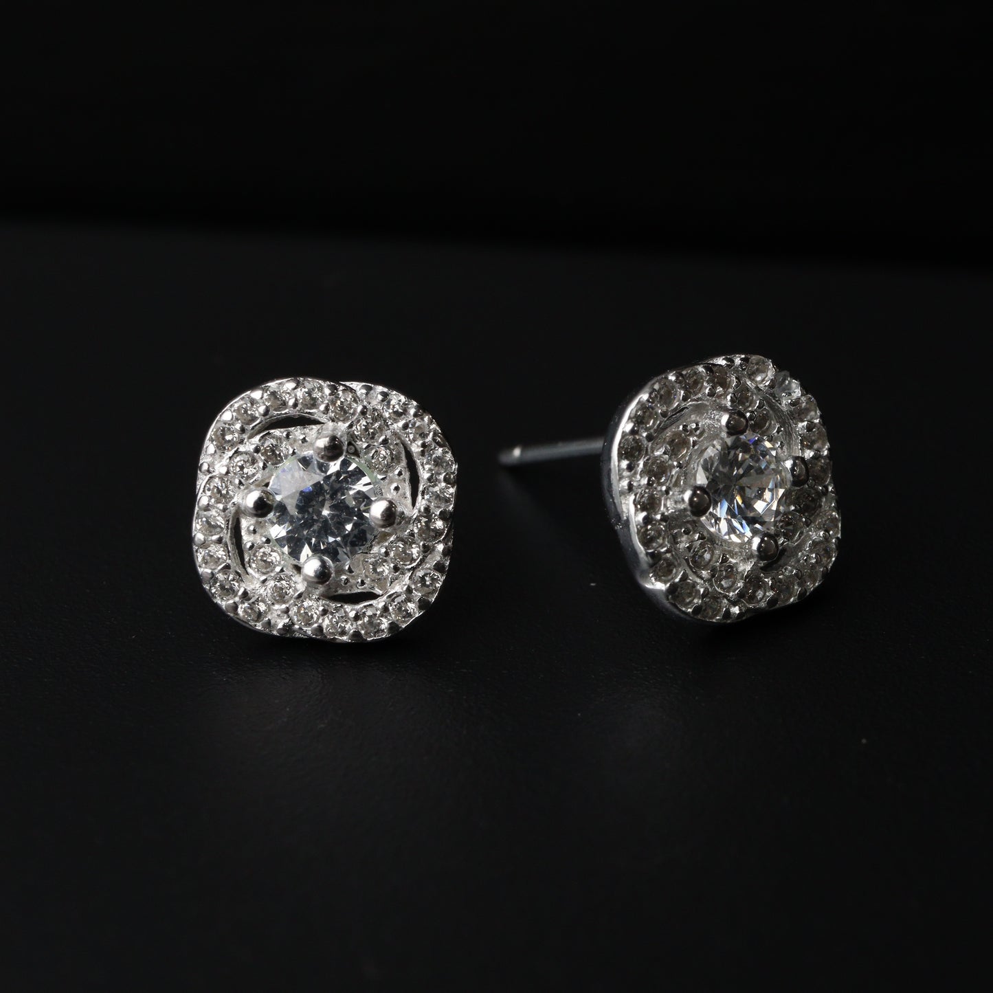 S925 Silver Square Stud