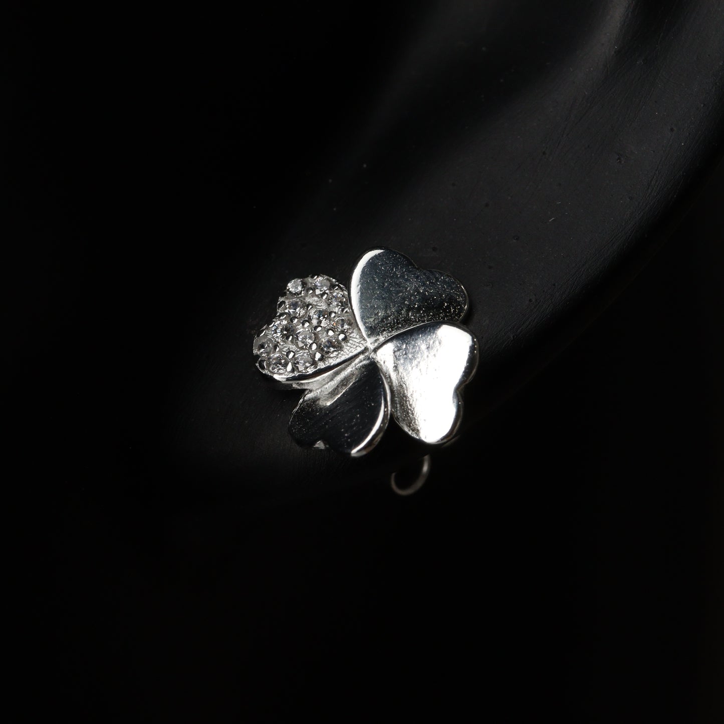 S925 Silver HEART FLOWER Earrings