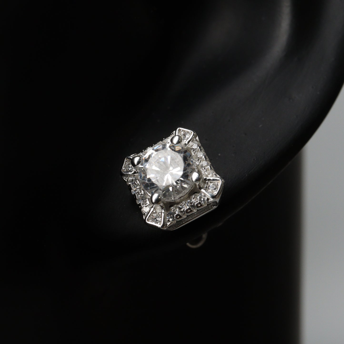 S925 Silver Square Stud