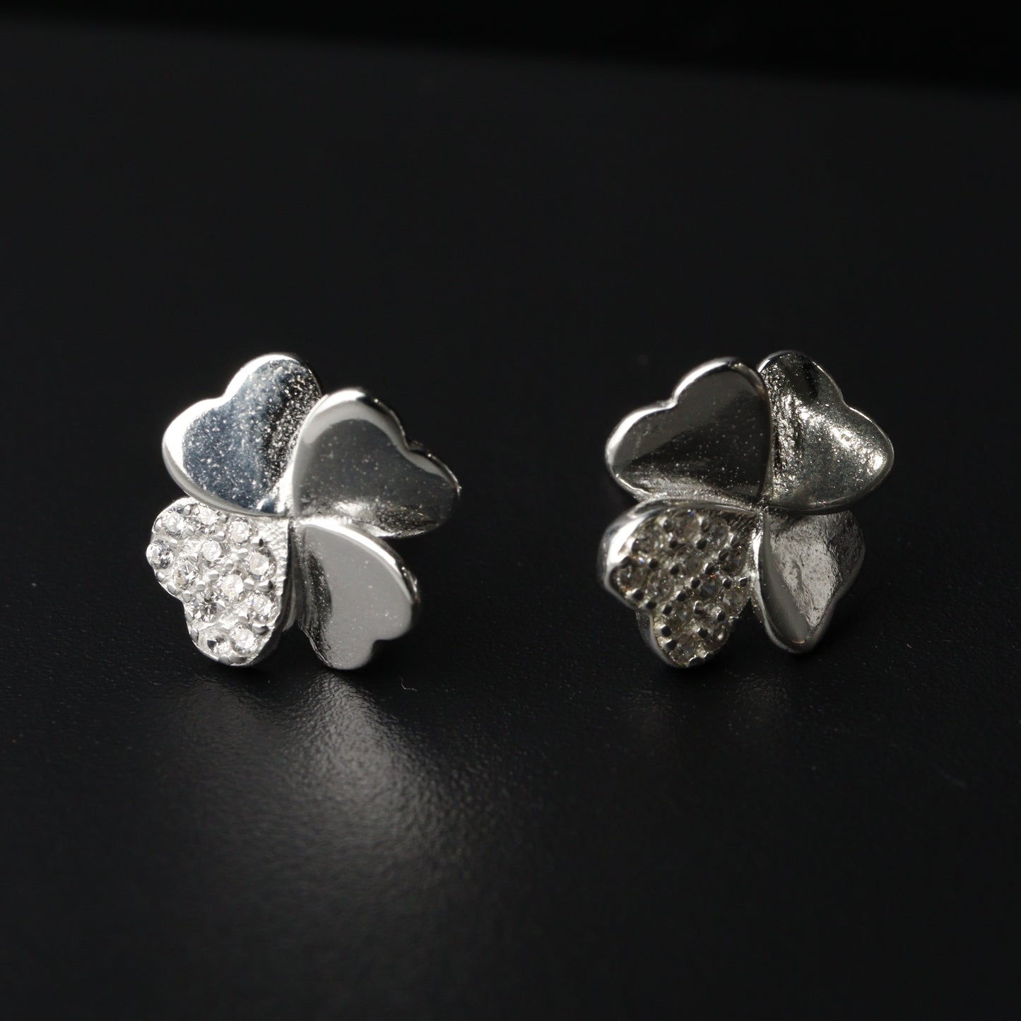 S925 Silver HEART FLOWER Earrings