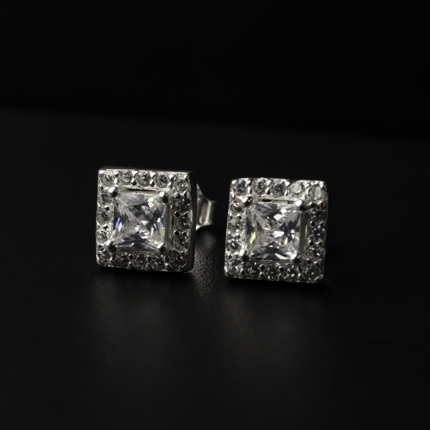 S925 Silver Square Stud