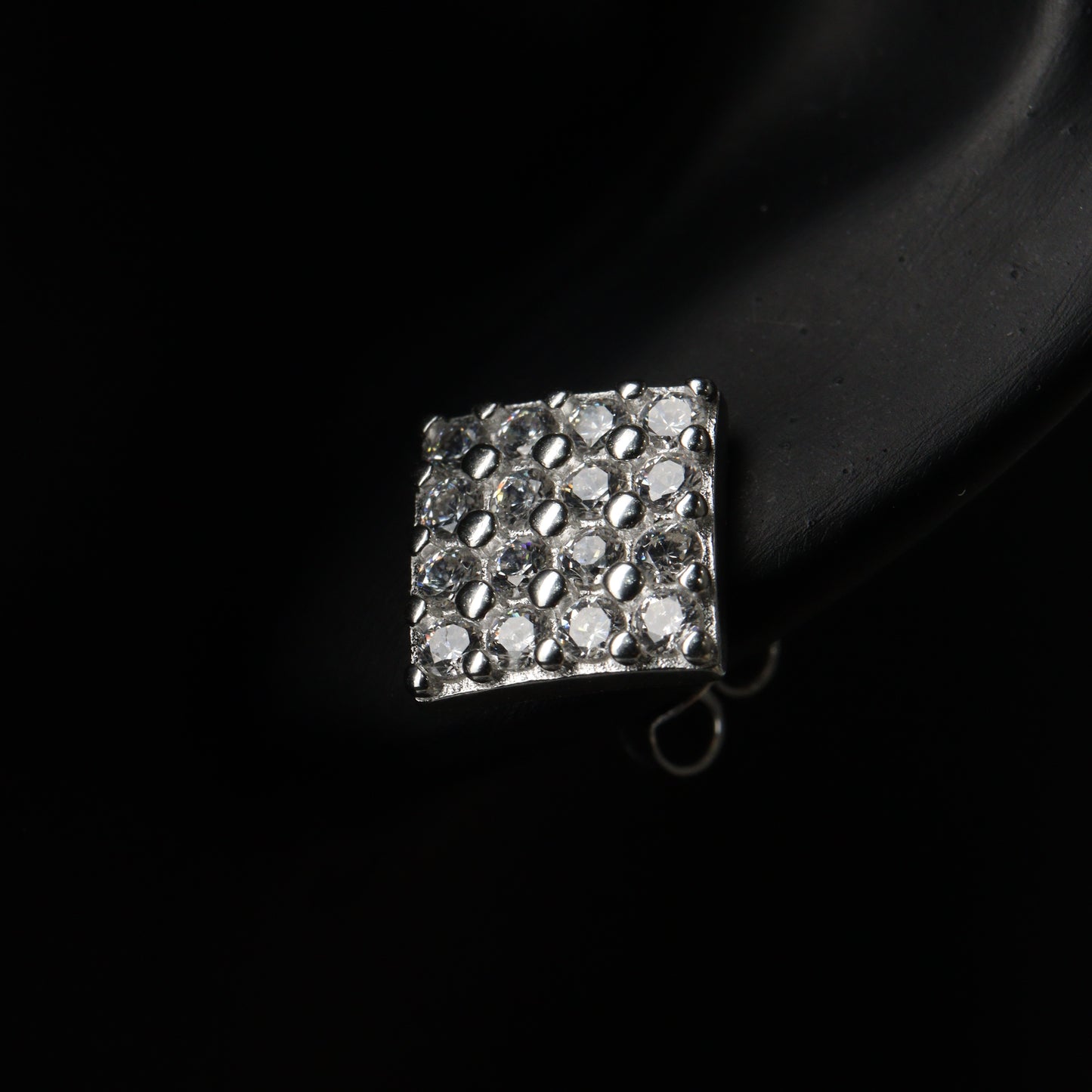 S925 Silver Square Stud
