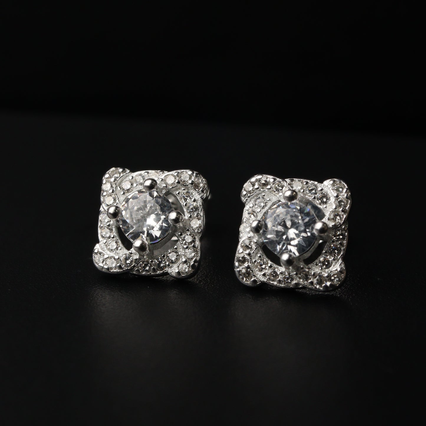 S925 Silver Square Stud
