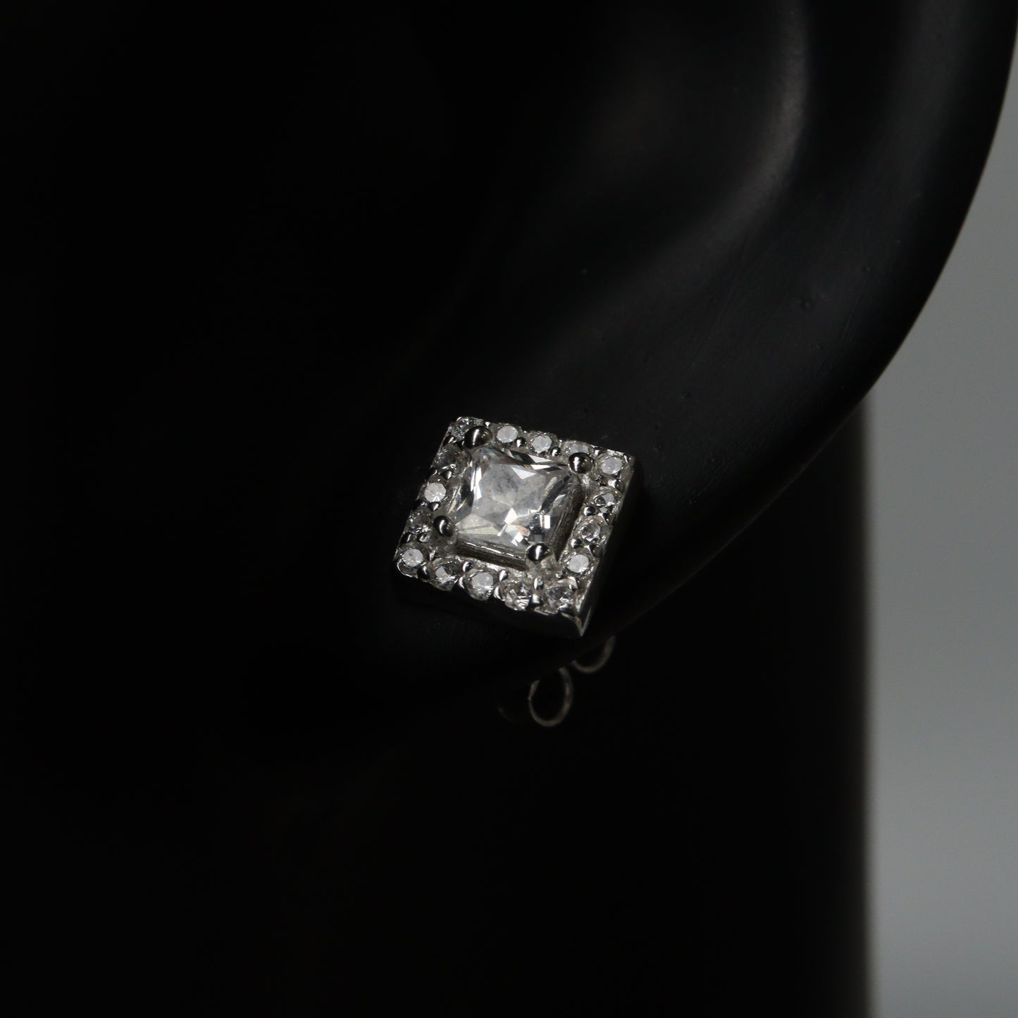 S925 Silver Square Stud