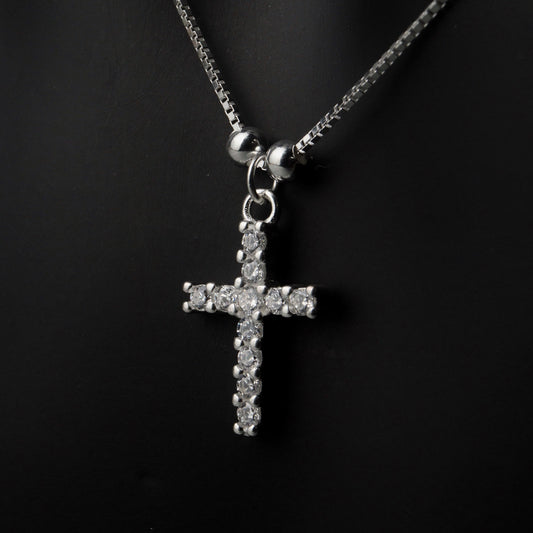 S925 Silver CROSS Pendant Necklace