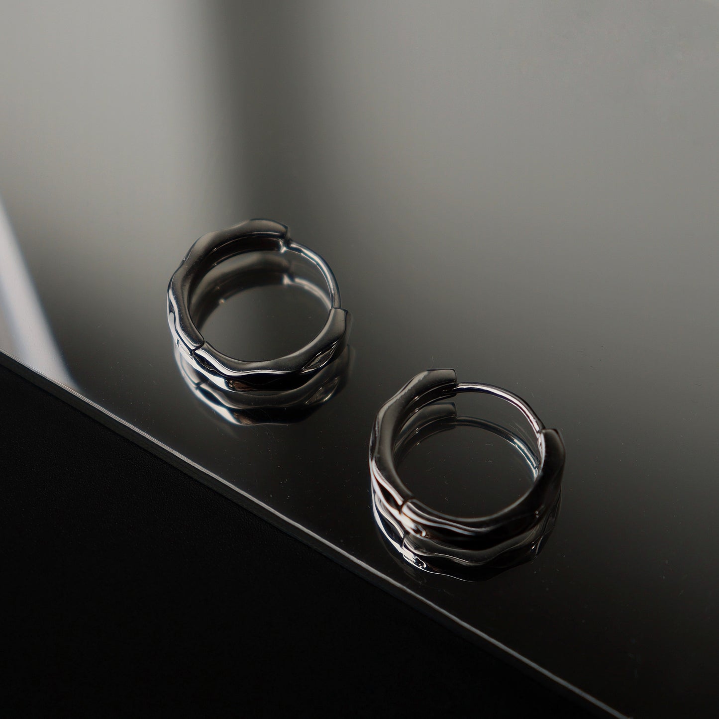 PORCIE S925 Silver Asymmetrical