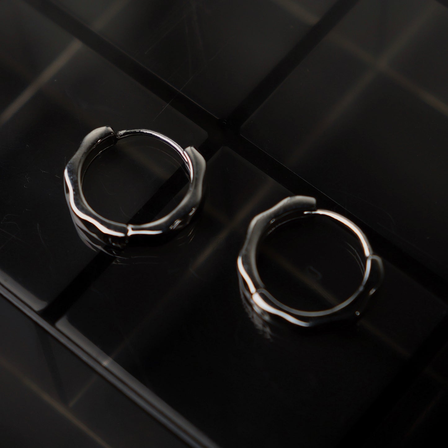 PORCIE S925 Silver Asymmetrical