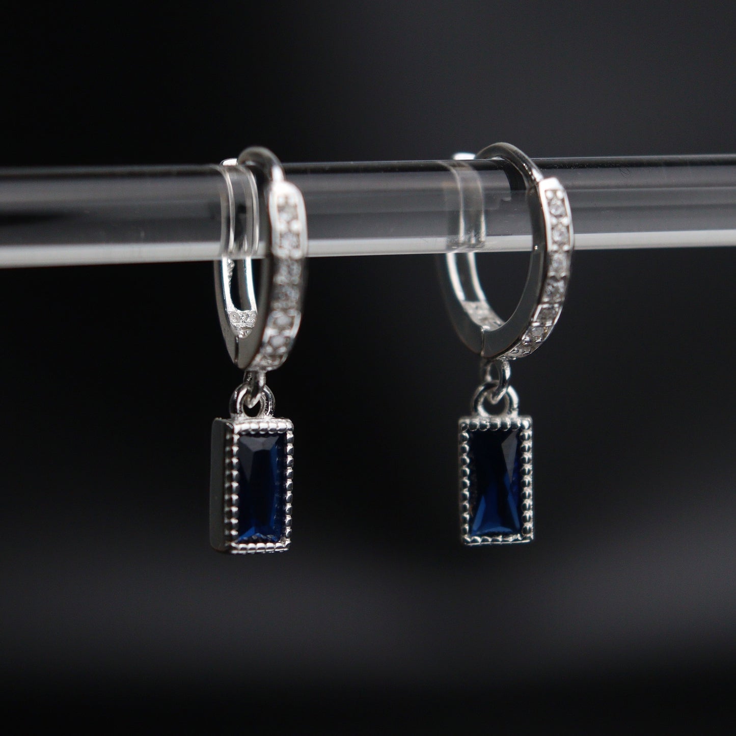 NAVY S925 Silver Blue Earrings