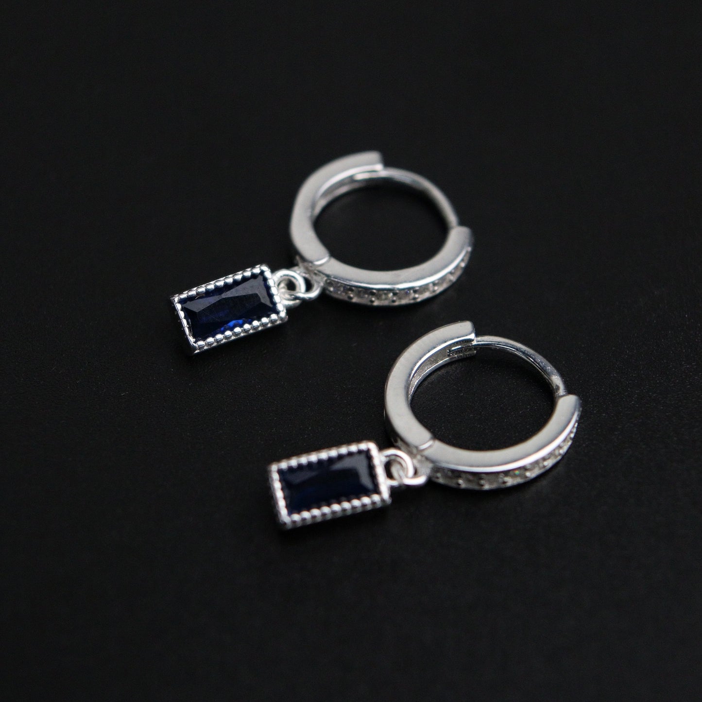 NAVY S925 Silver Blue Earrings