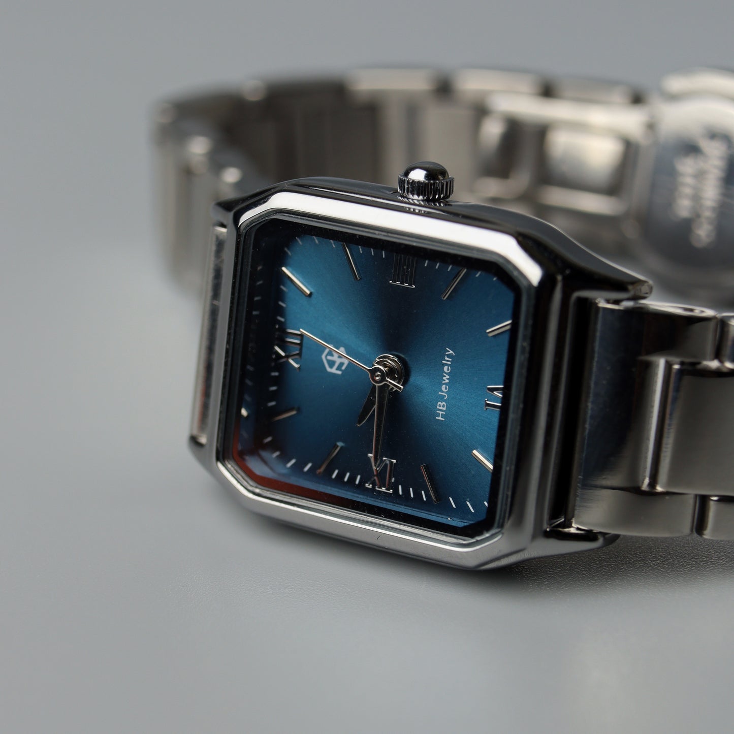 NIVADA Square Navy Blue Watch