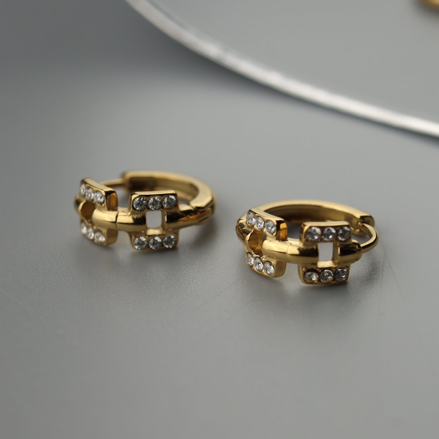 OLVA Buckle Clip Earrings
