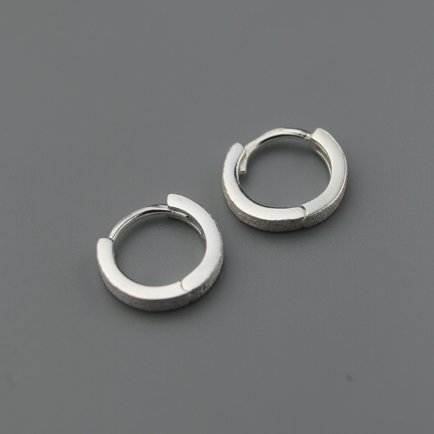 GIN S925 Silver  Roughness Style Clip Earrings
