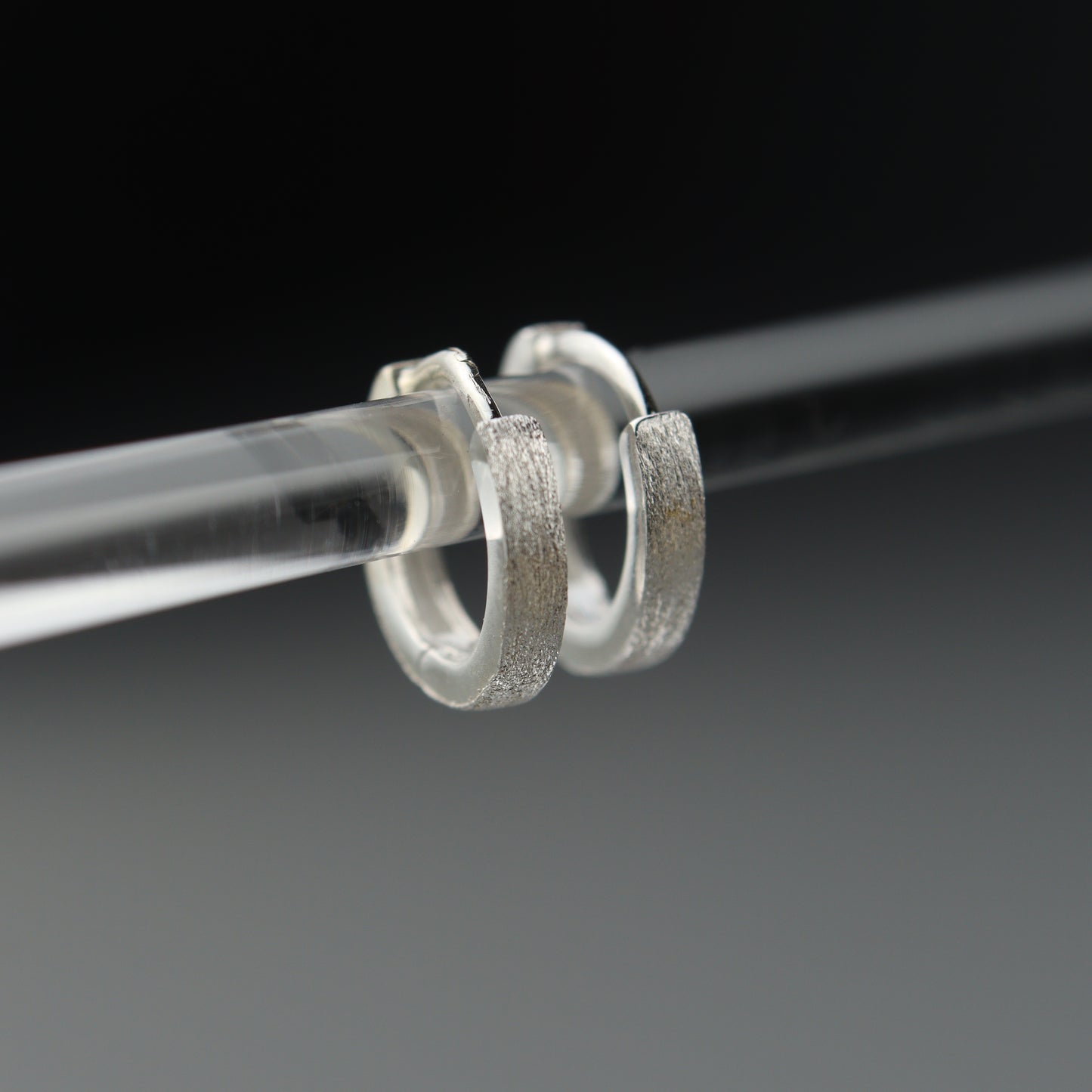 GIN S925 Silver  Roughness Style Clip Earrings