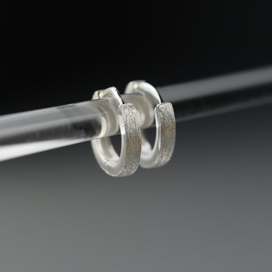 GIN S925 Silver  Roughness Style Clip Earrings