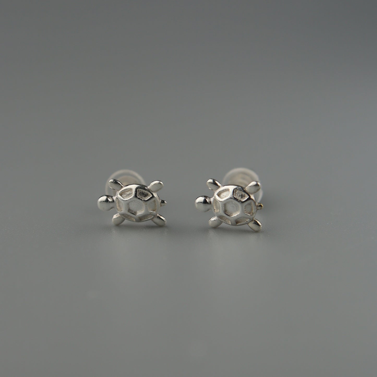 ALVIS S925 Silver Turtle Mini Stud Earrings