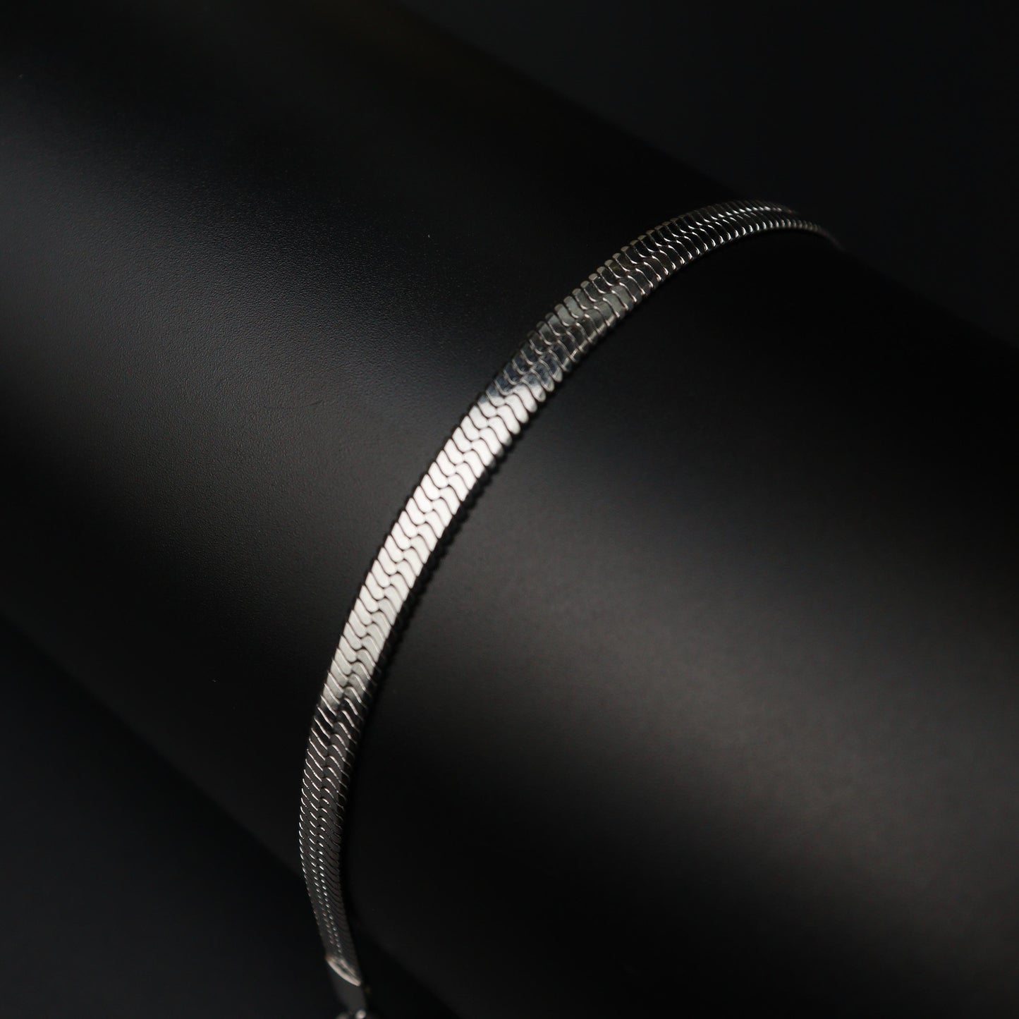 Men Jewelry ZEKE Silver Flat Bracelet Fashion For Men's