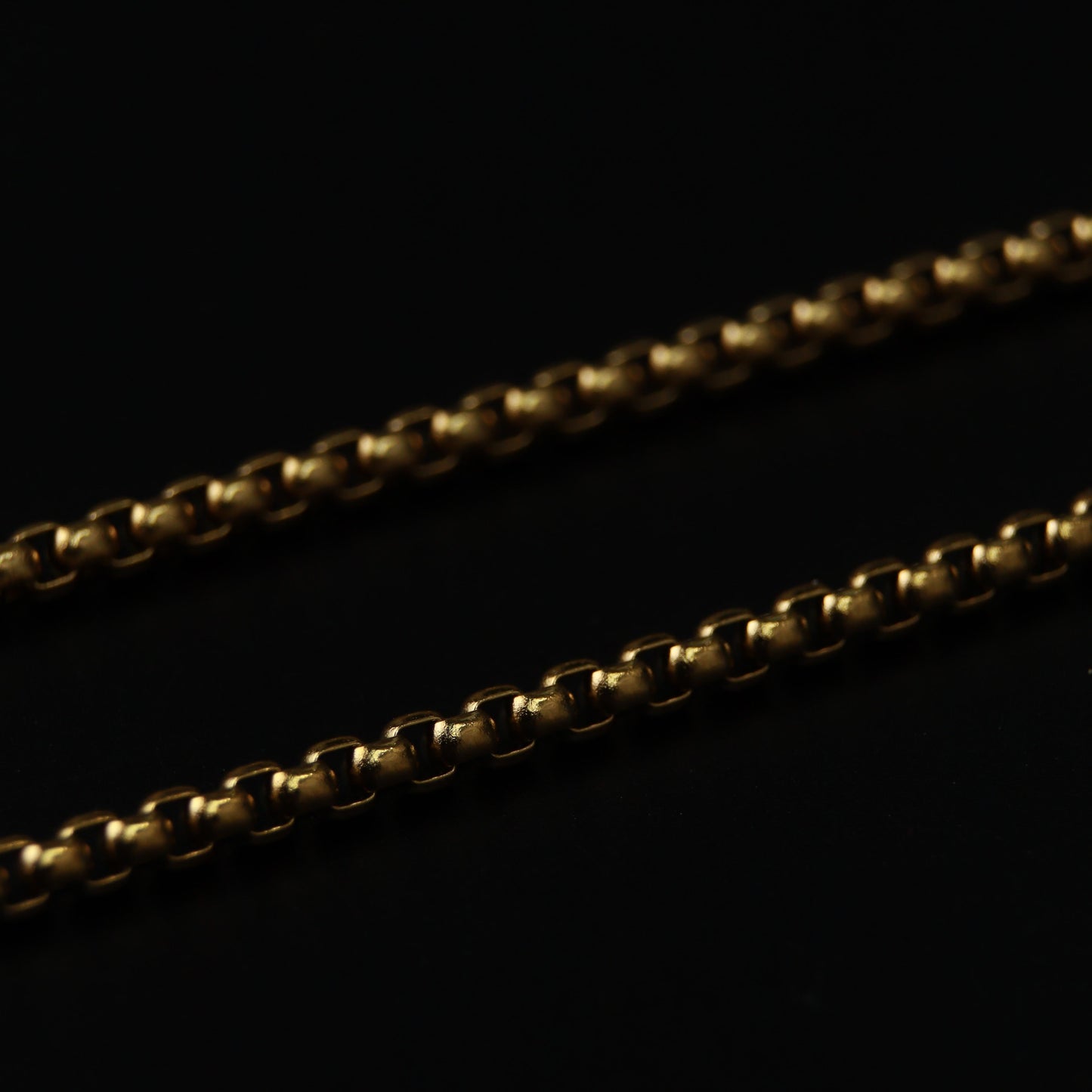 Men Jewelry RIDGE Gld/Silver Box Chain Necklace For Men's Fashion