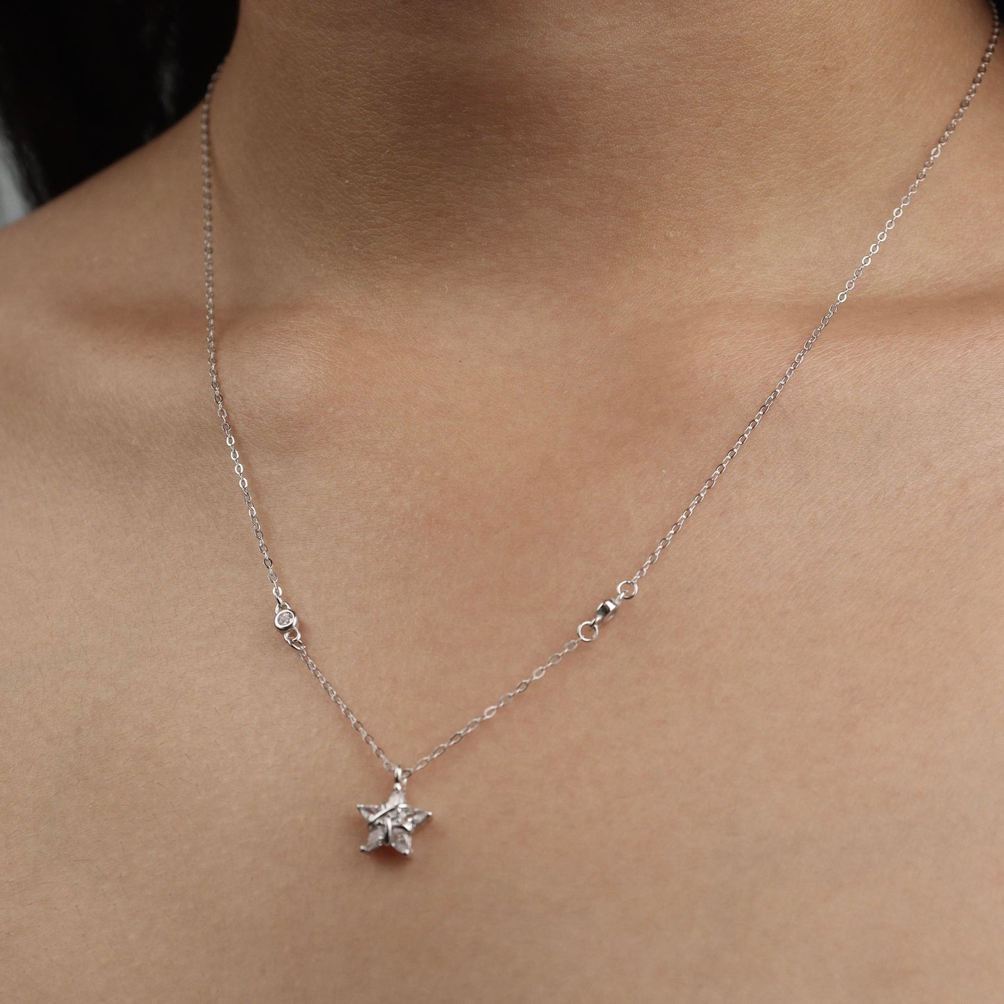 STARK S925 Silver Cosmo Mini Star Chain Necklace for Women
