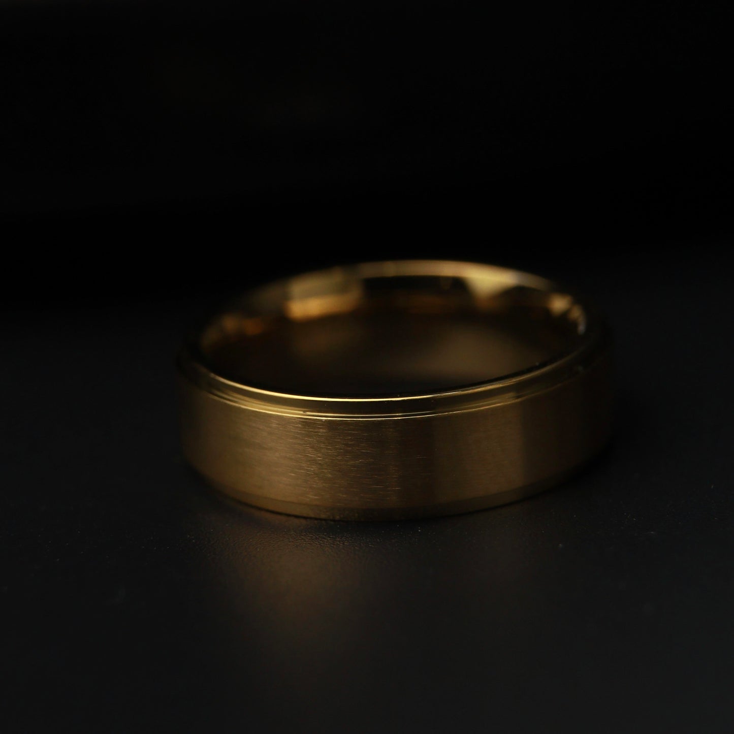 HB Men Jewelry WALTER 6mm Wide Inlay Blank Plain Ring Fashion For Men's