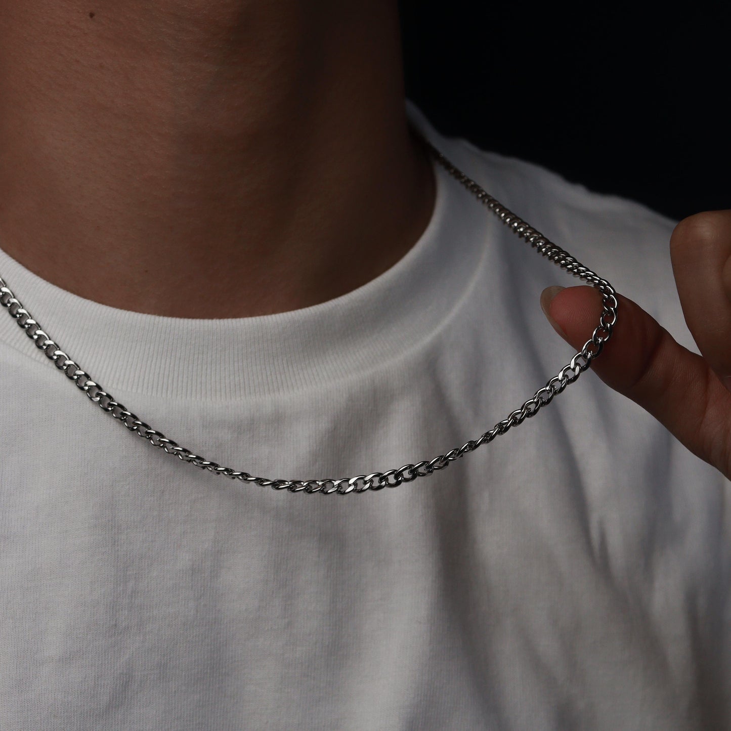 Men Jewelry RAVION Gld/Silver Buckle Chain Necklace For Men's