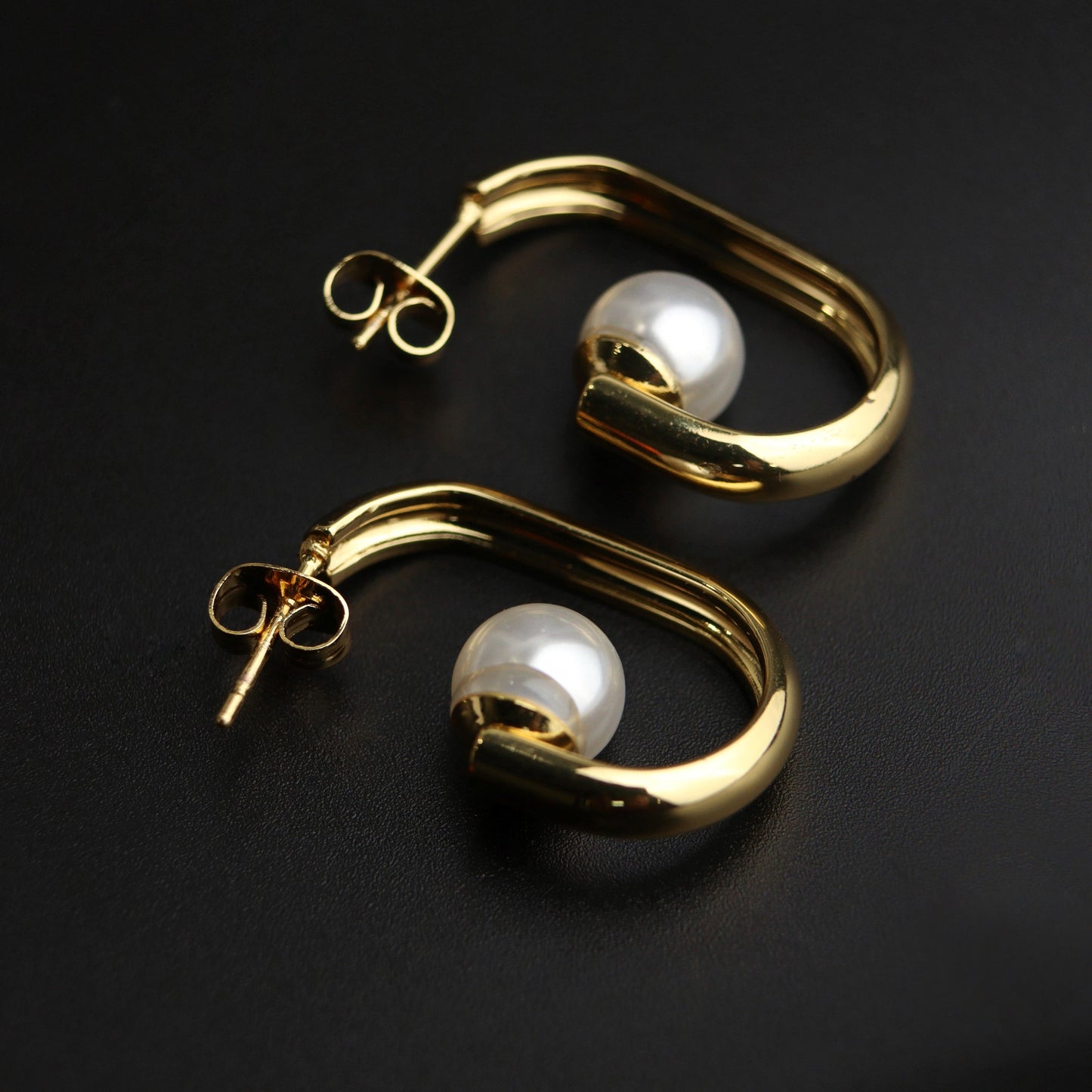 OSLOB Synthetic P Big J Hoop Earrings For Women's