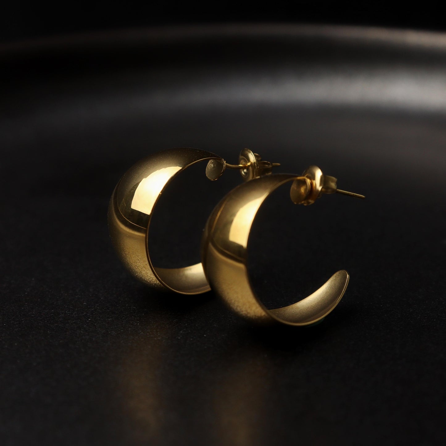 AMOS Classi C Big Half Hoop Earrings For Women's