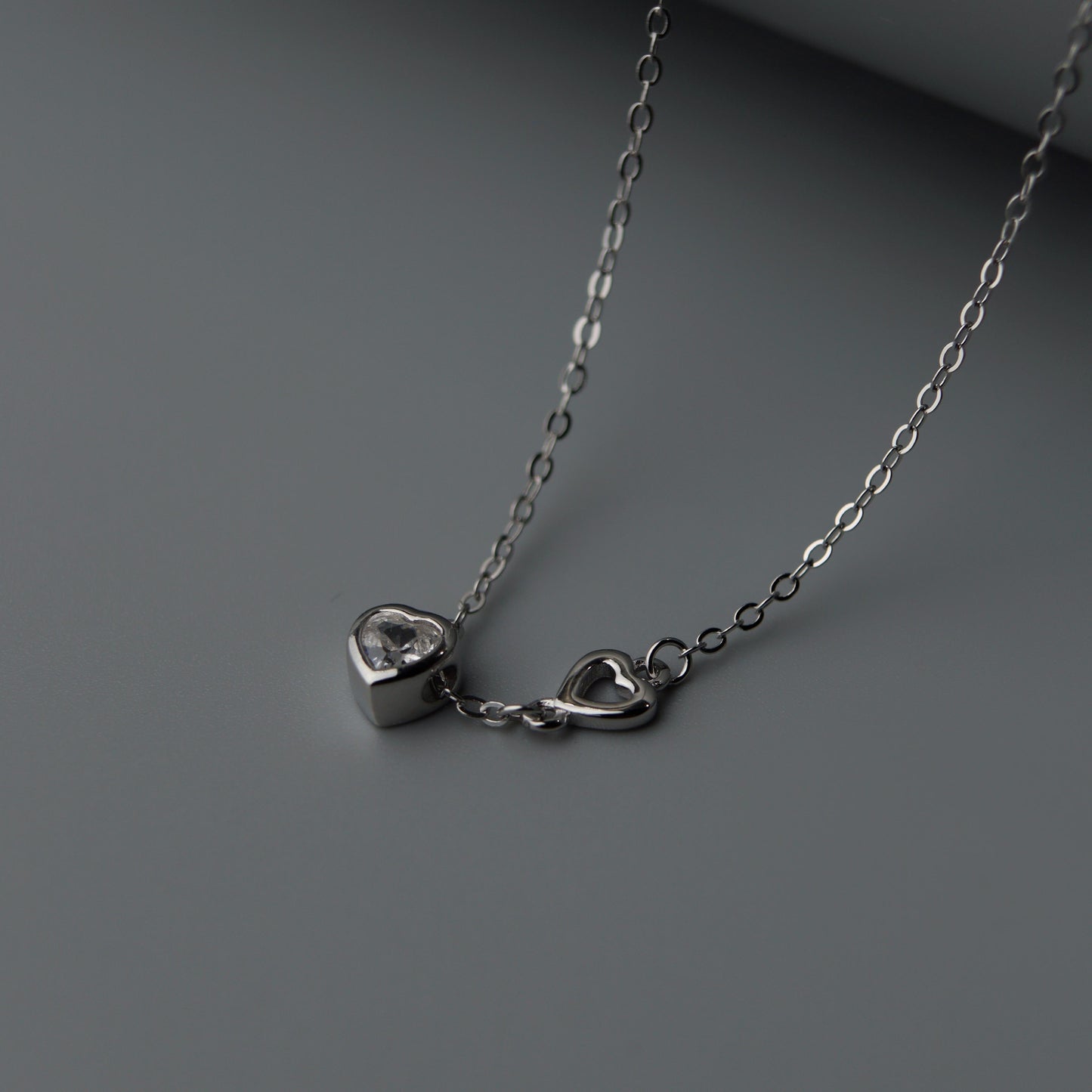 CAMI S925 Silver Heart Tangled Pendant Chain Necklace SN00030