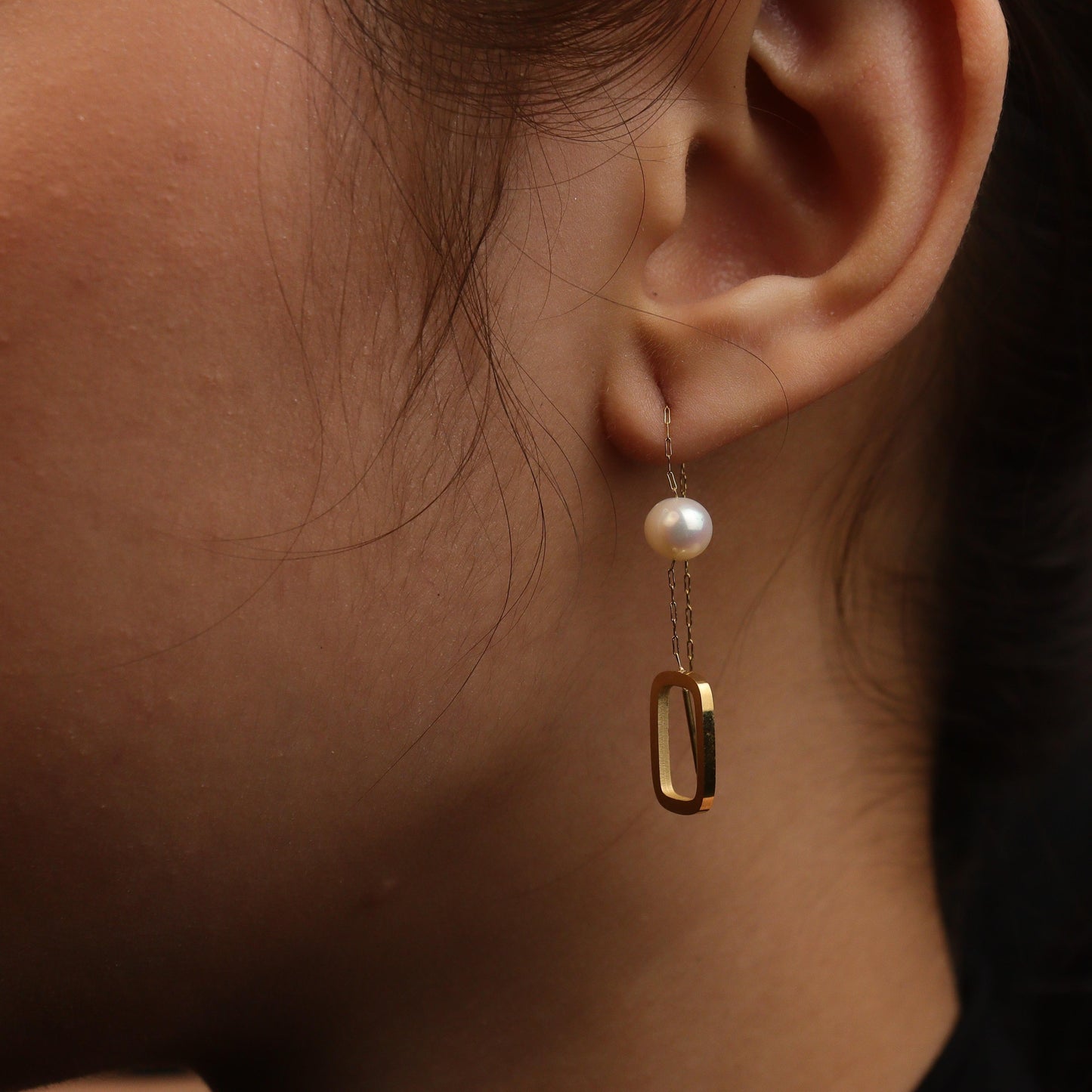 KONA Fresh Water P Thread Earrings For Women's