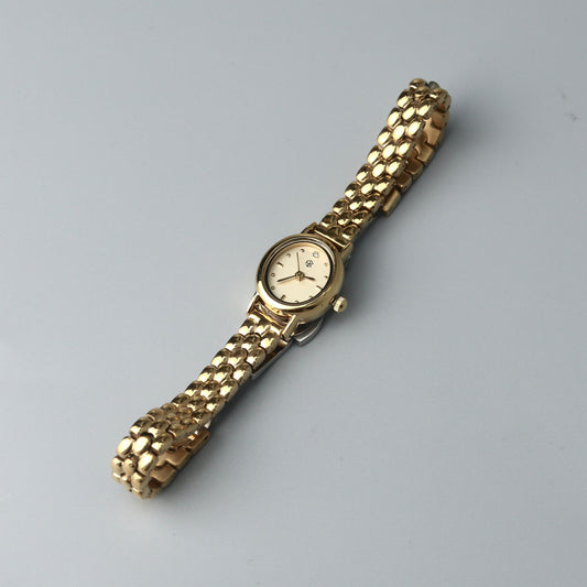 SOLARA Small Minimalist Retro Oval Beans Thin Strap Watches