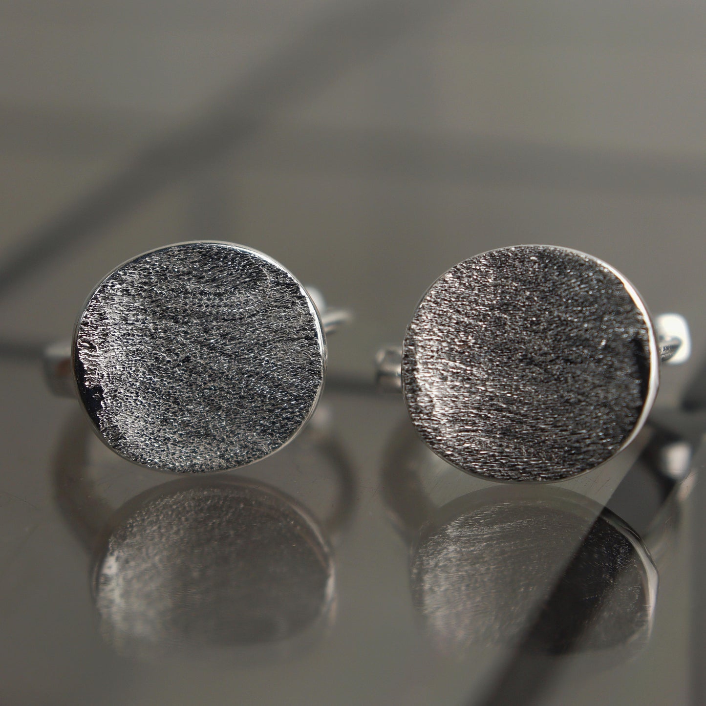 DANIA S925 Silver Disc Round Clip Earrings