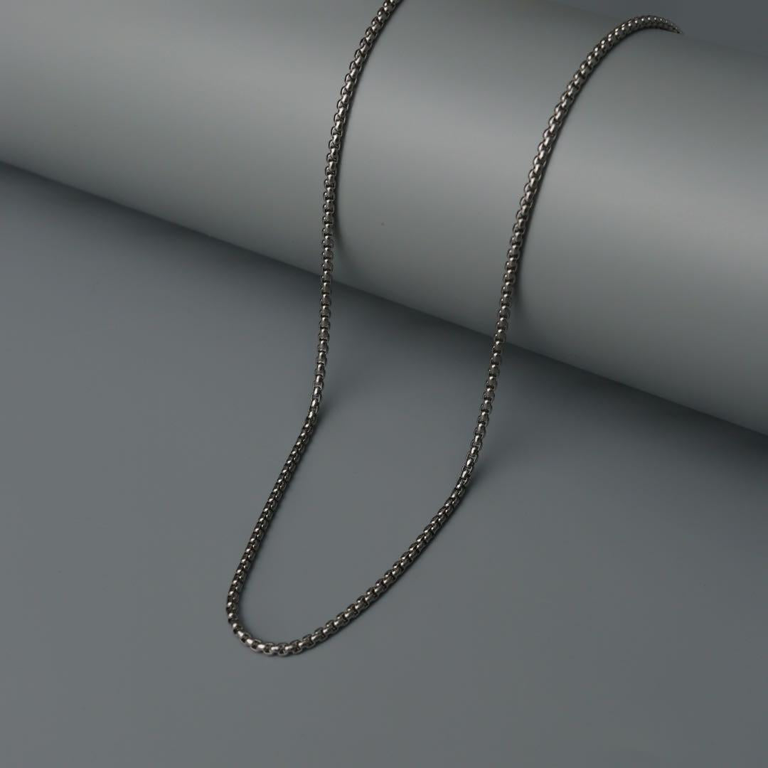 Men Jewelry RIDGE Gld/Silver Box Chain Necklace For Men's Fashion