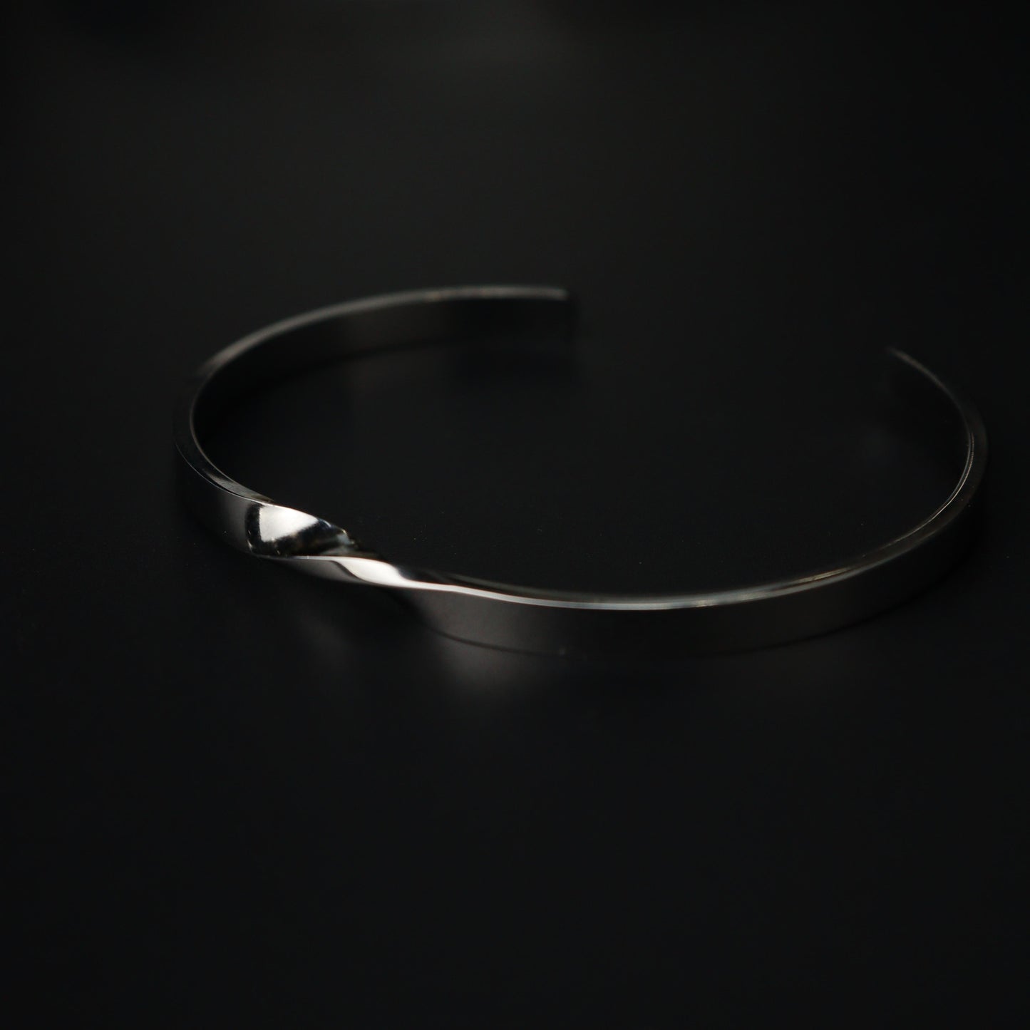 Men Jewelry JACK Silver Twisted Middle Open Bangle Fashion For Men's