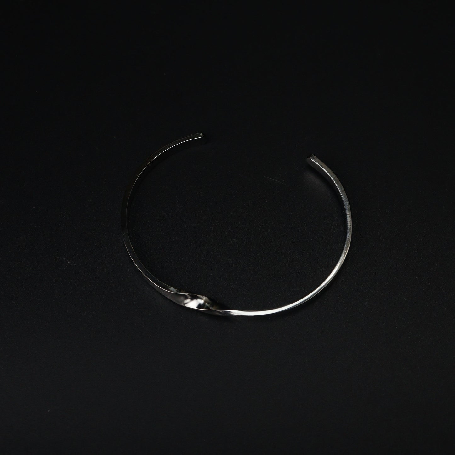 Men Jewelry JACK Silver Twisted Middle Open Bangle Fashion For Men's